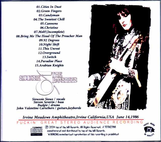 Siouxsie and the Banshees/CA,USA 1986