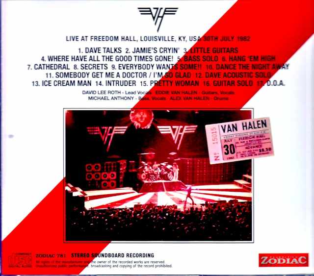 Van Halen/KY,USA 07.30.1982 Soundboard Edition
