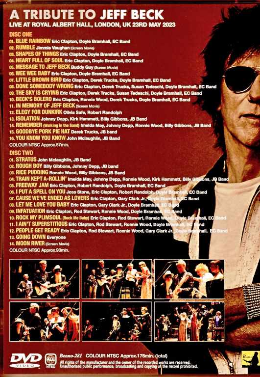 Various Artists Eric Clapton,John Mclaughlin,Rod Stewart,Ronnie Wood,Derek Trucks,Joss Stone/Tribute to Jeff Beck London,UK 2023 Complete
