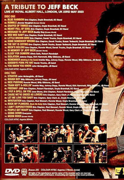 Various Artists Eric Clapton,John Mclaughlin,Rod Stewart,Ronnie Wood,Derek Trucks,Joss Stone/Tribute to Jeff Beck London,UK 2023 Complete