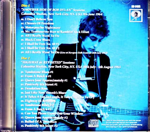 Bob Dylan Another Side of Bob Dylan Highway 61 Revisited Sessions