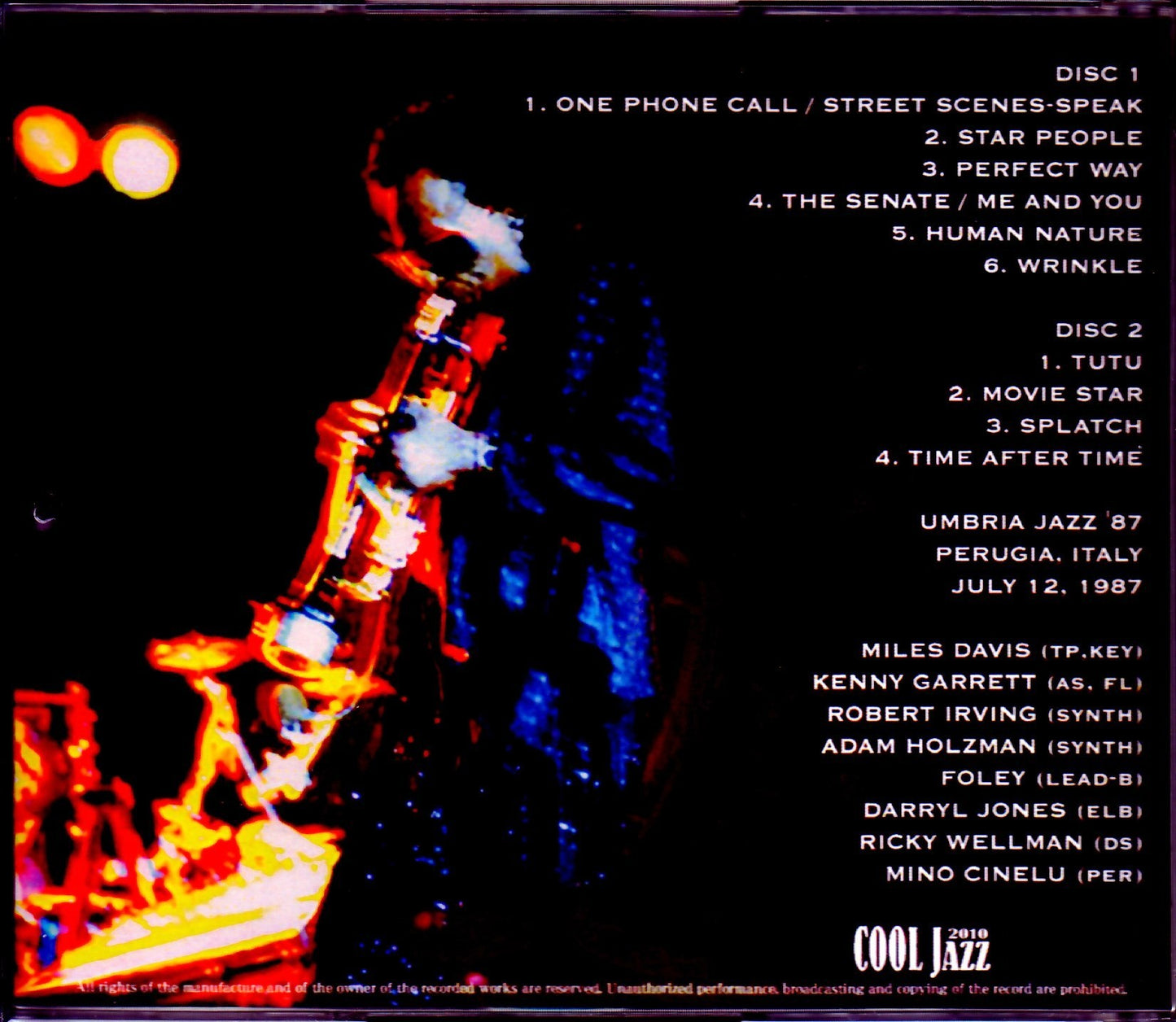 Miles Davis, Kenny Garrett Miles Davis/Italy 1987