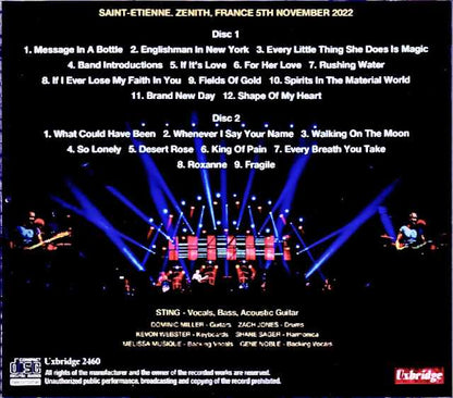 Sting/France 2022 Complete IEM Source Edition