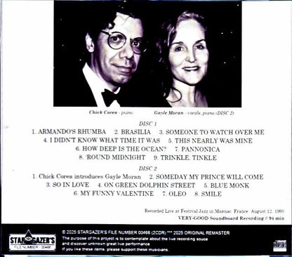 Chick Corea Gayle Moran Rick Corea Gayle Moran/France 1995 Complete
