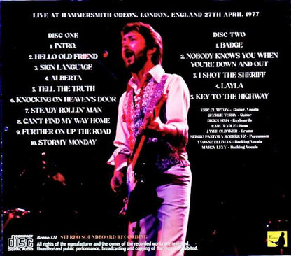 Eric Clapton/London,UK 04.27.1977 Complete Soundboard Edition