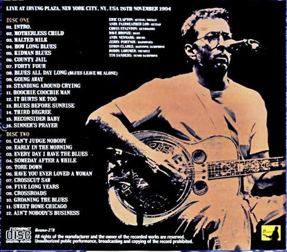 Eric Clapton Eric Clapton/NY,USA 11.26.1994 Complete DAT Master