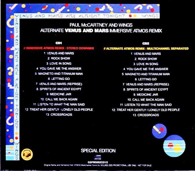 Paul McCartney Wings/Venus and Mars Alternate Immersive Atmos Remix Special Edition