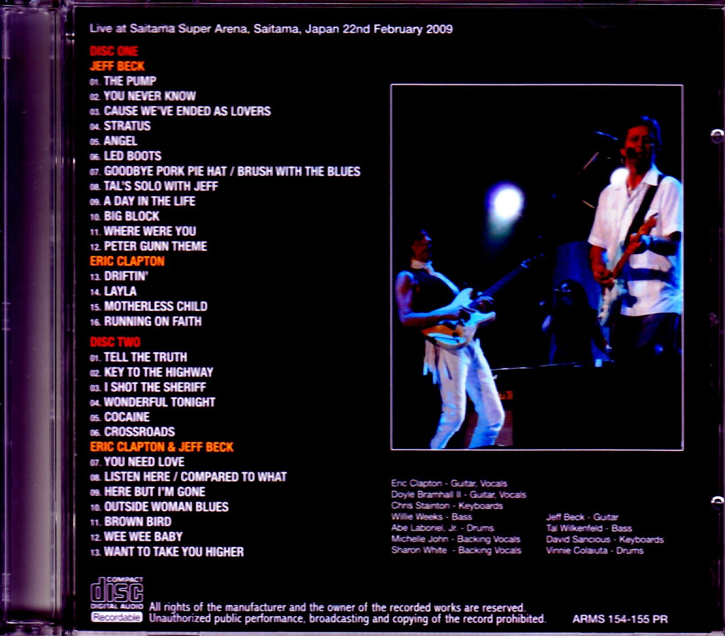 Eric Clapton, Jeff Beck Eric Clapton Jeff Beck/Saitama, Japan 2.22.2009