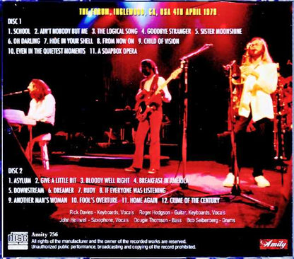 Supertramp/CA,USA 1979 Complete Mike Millard 1st Generation Tapes