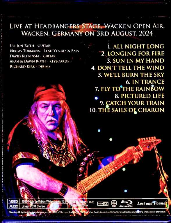 Uli Jon Roth/Germany 2024 Complete Blu-Ray Version