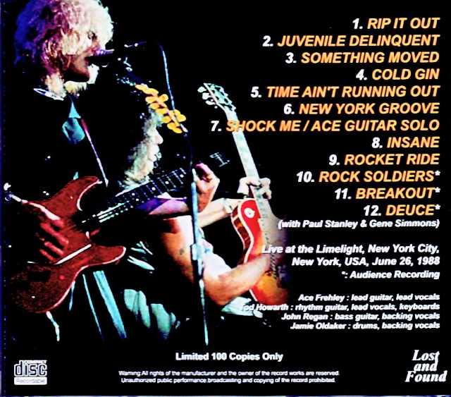 Frehley's Comet / NY, USA 06.26.1988 Complete Soundboard Edition