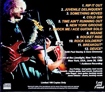 Frehley's Comet / NY, USA 06.26.1988 Complete Soundboard Edition
