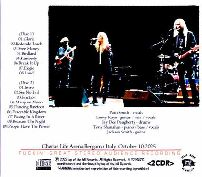 Patti Smith and Her Band Patti Smith/Italy 10.10.2025 Complete