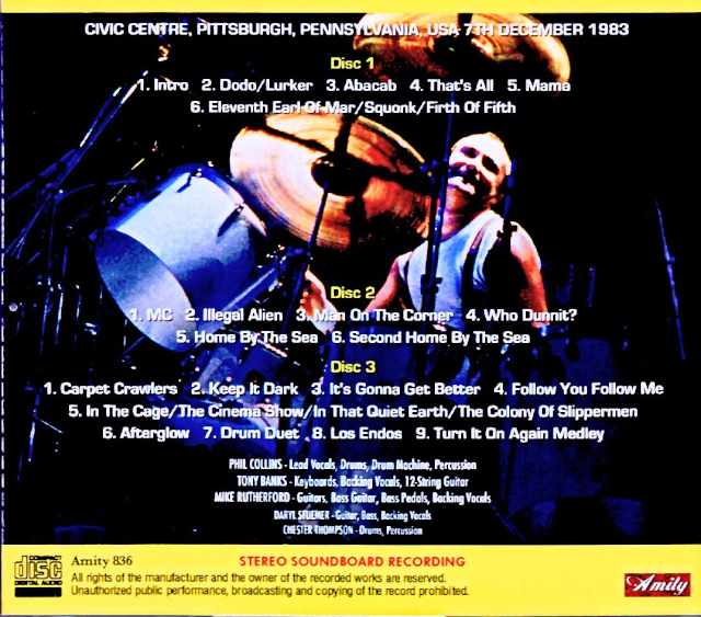 Genesis/PA,USA 12.07.1983 Complete Soundboard Edition