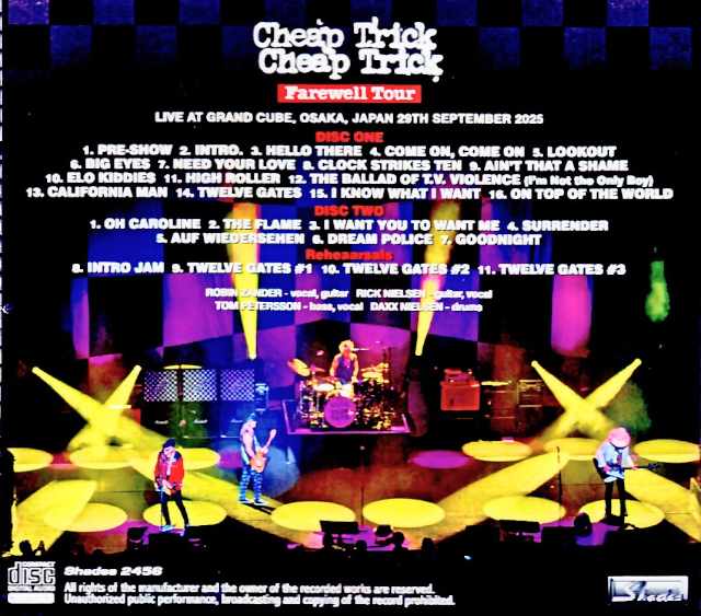 Cheap Trick / Osaka, Japan 09.292025 Complete & more