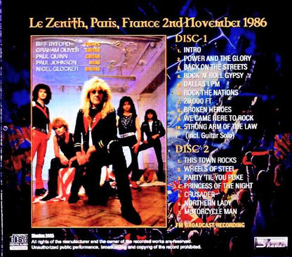 Saxon/France 11.02.1986 FM Broadcast Edition