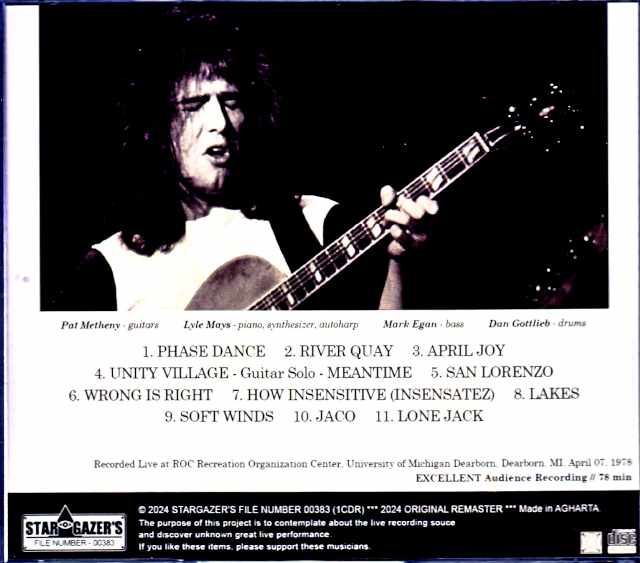 Pat Metheny Group Lyle Mays Pat Metheny Lyle Mays/MI,USA 1978