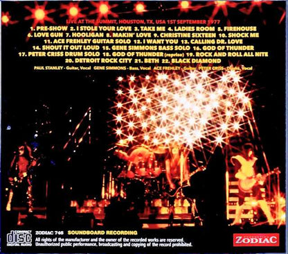 Kiss/TX,USA 09.01.1977 Complete Soundboard Edition