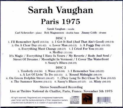 Sarah Vaughan/France 1975