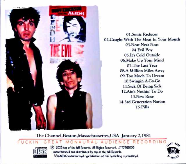Stiv Bators Brian James / MA,USA 01.02.1981
