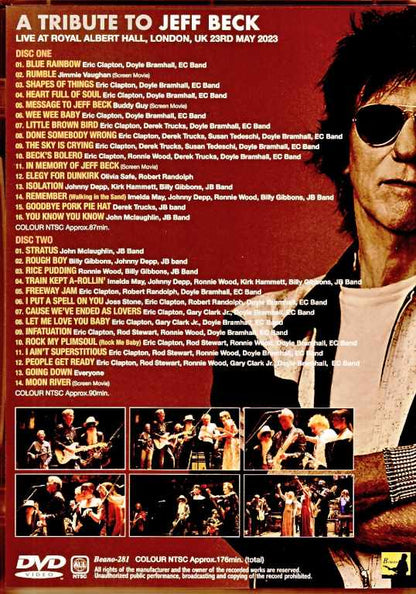 Various Artists A Tribute Jeff Beck Eric Clapton, Gary Clark Jr., John Mclaughlin, Rod Stewart/London,UK 5.23.2023 Complete & more