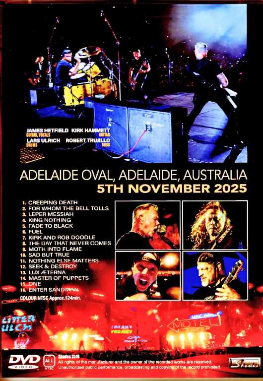 Metallica/Adelaide, Australia 11.05.2025 Multi-Cam Edition