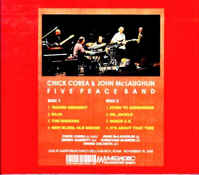 Chick Corea, John McLaughlin, Five Peace Band, Chick Corea, John McLaughlin/Italy 2008