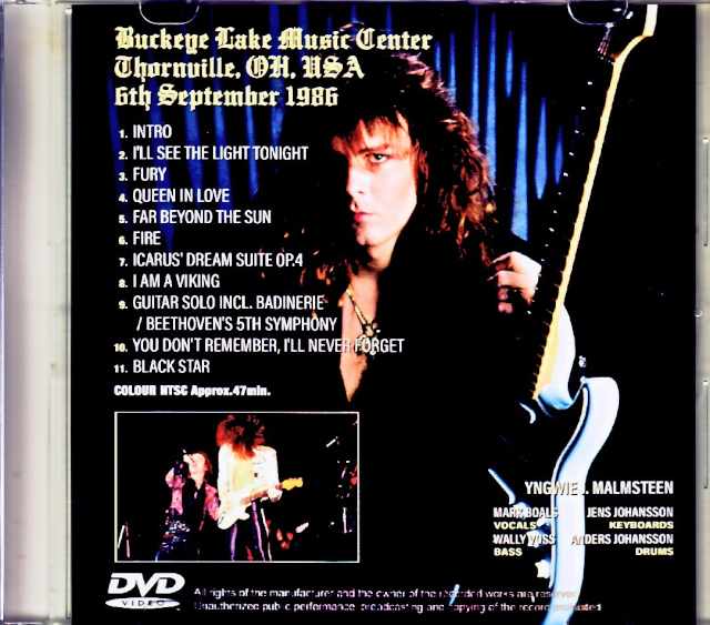 Yngwie J.Malmsteen/OH,USA 09.06.1986 Jewel Version