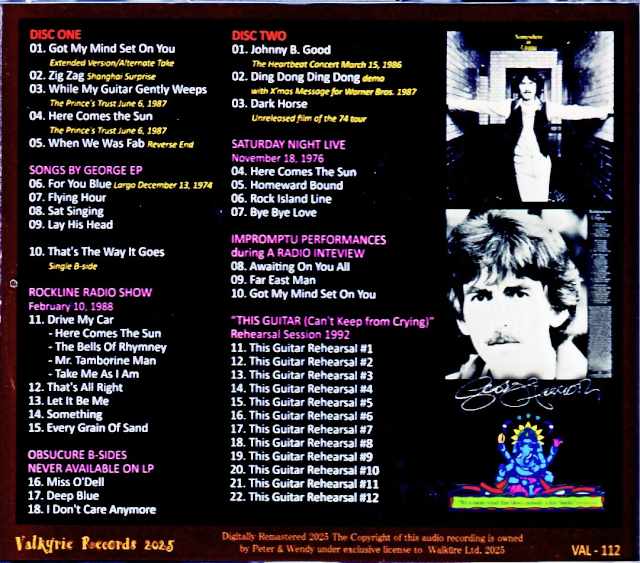 George Garrison George Harrison/Somewhere in Utopia 1970's-1980's & more