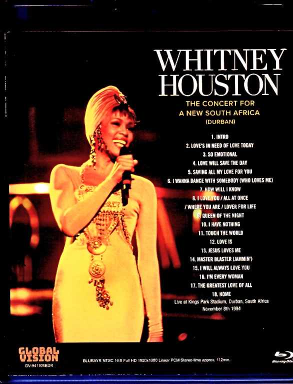 Whitney Houston South Africa 1994 Complete Blu-Ray Version