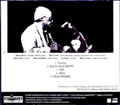 Miles Davis, Mike Stern, Marcus Miller, Bill Evans Miles Davis, Bill Evans, Marcus Miller/NJ, USA 1982