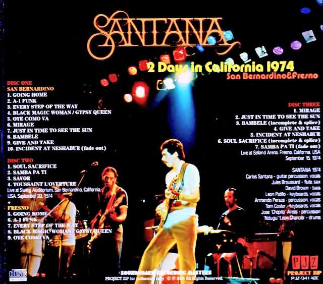 Santana Santana/CA,USA 1974 2Days Soundboard Edition