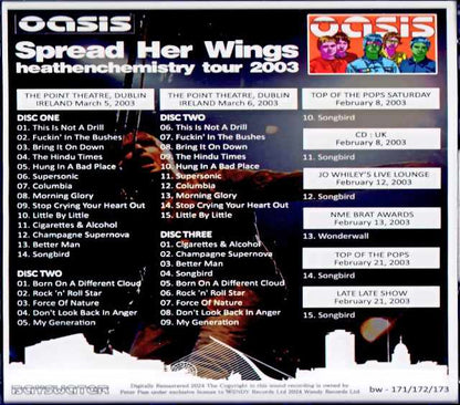 Oasis / Eternal Wings Two Nights in Dublin Ireland, UK 2003 2Days Complete