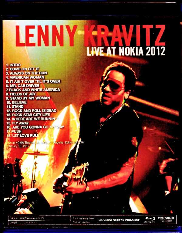 Lenny Kravitz Lenny Clavitz/CA, USA 2012 COMPLETE BLU-RAY VERSION