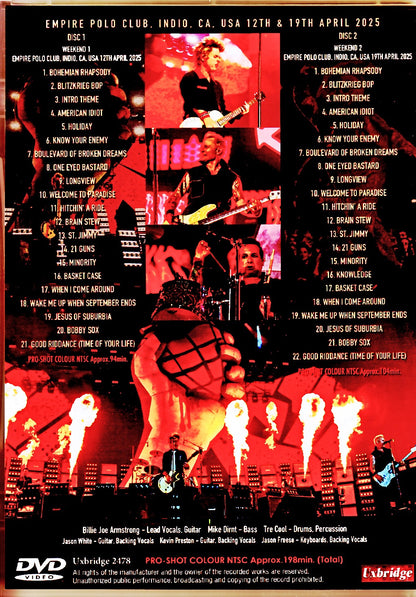 Green Day Green Day/CA,USA 2025 2Days Complete