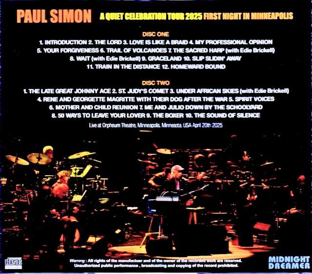 Paul Simon/MN,USA 2025 Complete