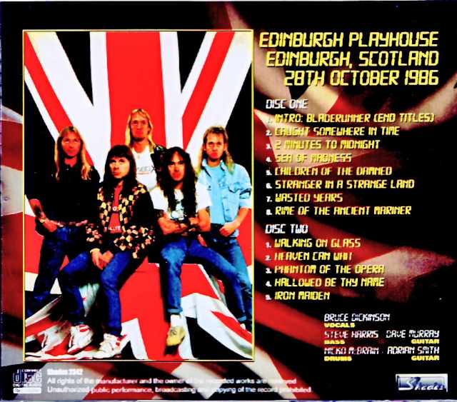 Iron Maiden/Scotland,UK 10.28.1986