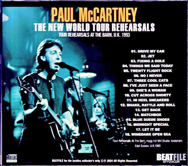 Paul McCartney/Tour Rehearsals England,UK 1993