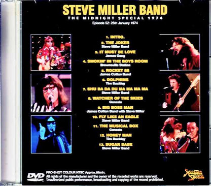 Steve Miller Band Genesis, James Cotton, James Gang Steve Miller Band/Midnight Special 1974 Jewel Version