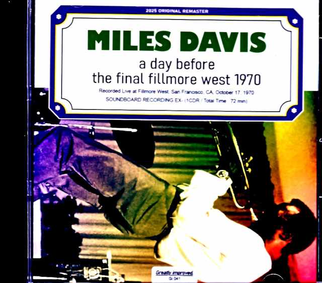 Miles Davis Keith Jarrett Miles Davis Keith Jarrett/CA,USA 10.17.1970 Remastered