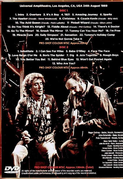 The Who/CA,USA 1989 Complete Multi-Cam Edition