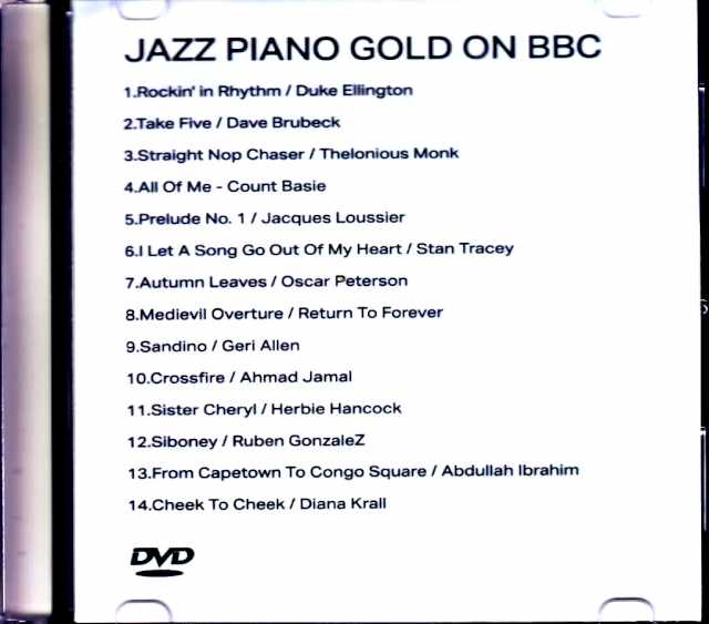 Various Artists Duke Ellington,Thelonious Monk,Oscar Peterson,Diana Krall,Herbie Hancock/Jazz Piano Musicians on BBC Jewel Version