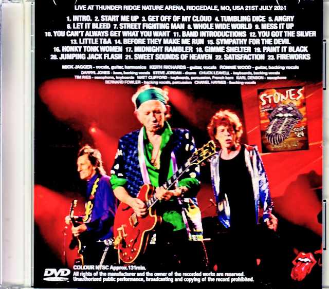 Rolling Stones/MO,USA 2024 Complete Multi-Cam Edition Jewel Version