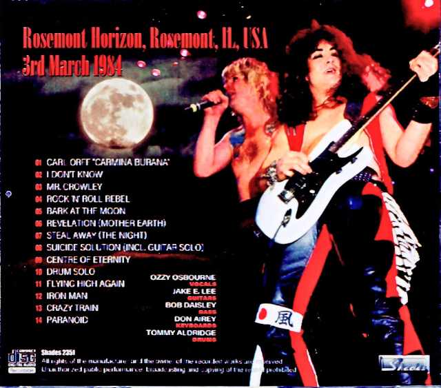 Ozzy Osbourne/IL,USA 03.03.1984 Complete