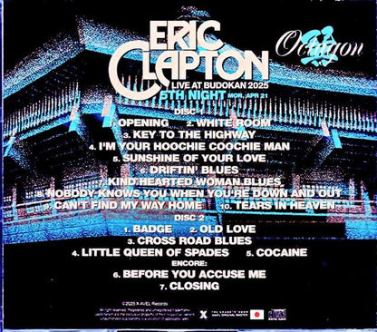 Eric Clapton Eric Clapton / Live at Budokan Complete Edition 2025 Tokyo, Japan 4.21.2025 Complete IEM Matrix Edition & more