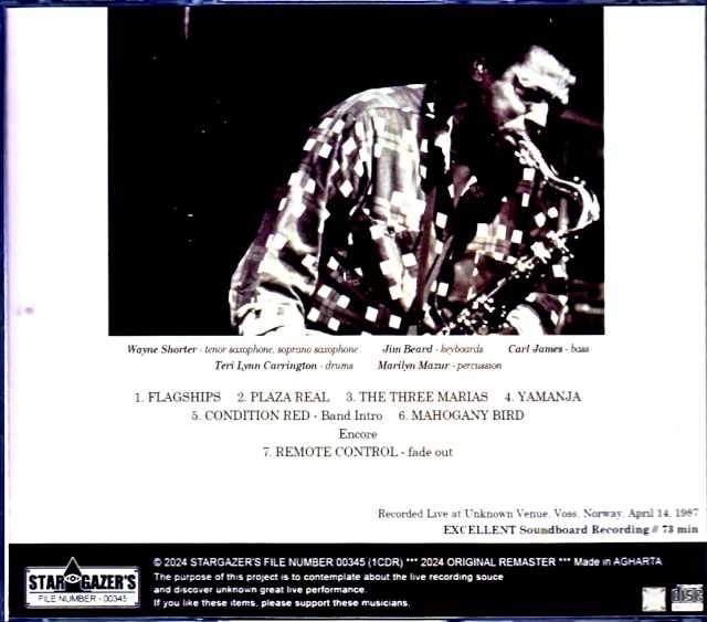 Wayne Shorter Quartet Wayne Shorter/Norway 1987