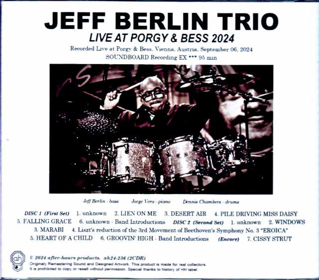 Jeff Berlin Trio Jeff Berlin/Austria 2024 Complete