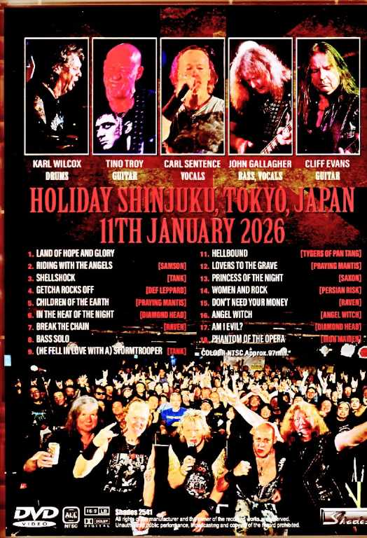 Lord of NWOBHM ex. Praying Mantis,Tank,Diamond Head,Raven,Nazareth/Tokyo,Japan 01.11.2026 Complete