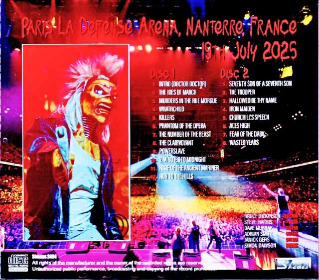 Iron Maiden Iron Maiden/France 07.19.2025 Complete