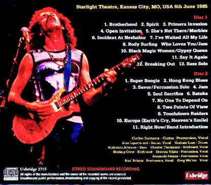Santana Santana/MO,USA 06.06.1985 Soundboard Edition